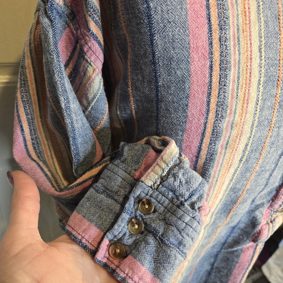 Isaac Mizrahi Striped Shirt - Picture 4 of 7